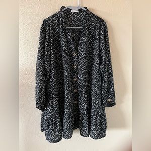 2XL Chic Soul black and white babydoll style top. Great condition